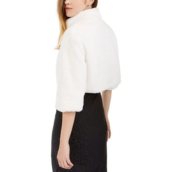 Laundry by Shelli Segal Women's Short Faux Fur Open Front Shrug NWT - Picture 3 of 3